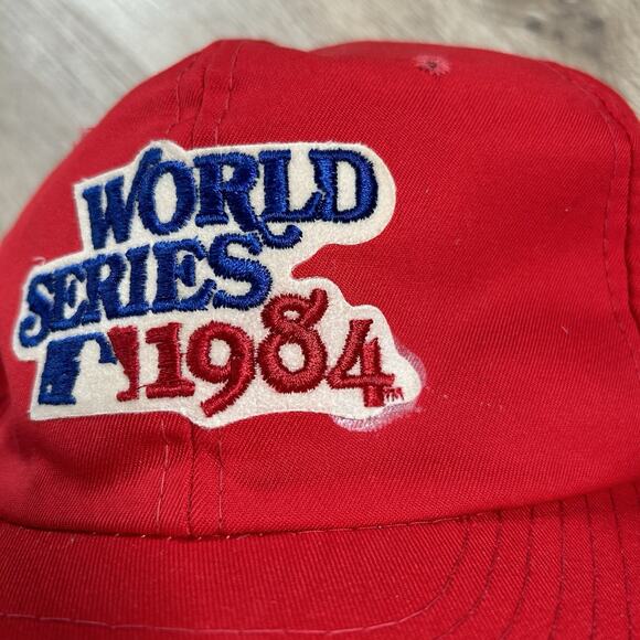 Vintage Sports Specialties 1984 World Series Hat Snapback MLB Padres Tigers Red - Picture 7 of 9